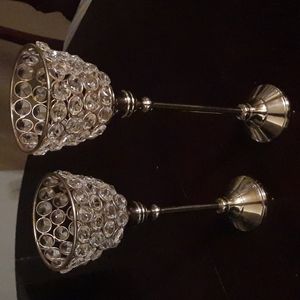 TIME TO CELEBRATE..Candle holders SET, made in India brass stand..
